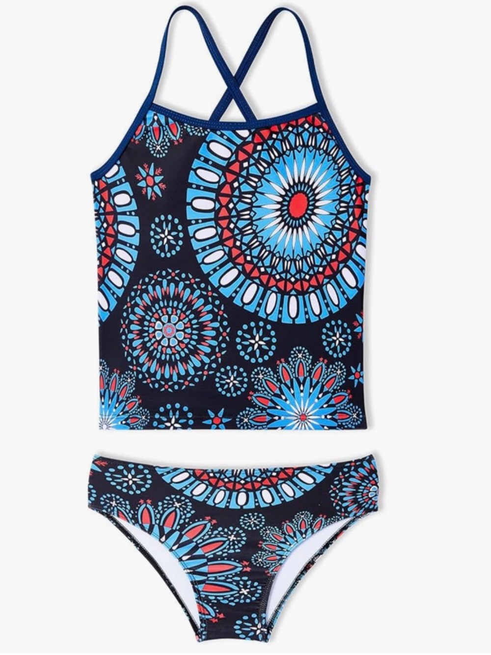 Century Star Girls Swimsuit Two Piece Tankini Swimwear Set Size Small